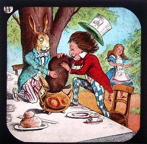 Alice in Wonderland - magic lantern slide